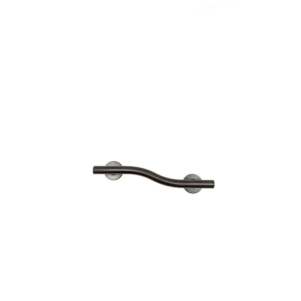 CSI Bathware 14 in. Right Hand Wave Design Grab Bar in Oil Rub Bronze
