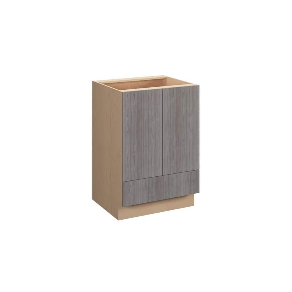 Saratoga Slab 24 in. W x 34.5 in. H x 21 in. D in Greywood Plywood Assemble
