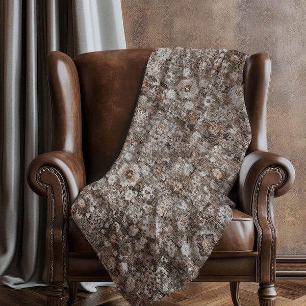 Premium Machine Washable ASB651 Fudge 50 in. x 70 in. Sherpa Throw Blanket