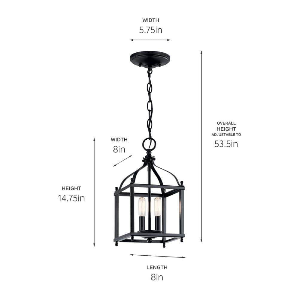 Larkin Black Glass and Bronze Mini Pendant Light