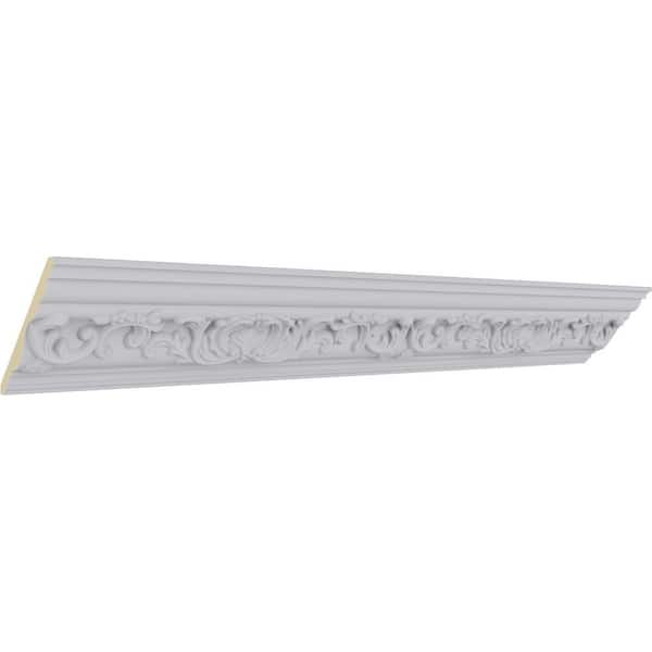 Ekena Millwork 4-5/8 in. x 4-1/2 in. x 94-1/2 in. Polyurethane Emery Crown Moulding