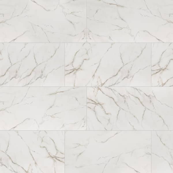 MSI Leonardo Luccia 24 in. x 48 in. Polished Porcelain Marble Look Floor and Wall Tile (8 sq. ft./Each)
