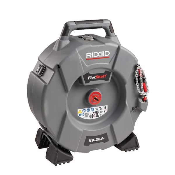 K9-204 Plus FlexShaft Wall-to-Wall Professional Drain Cleaning Machine, 5/16 in. x 70 ft. Designed for 2 in. 4 in. Pipes