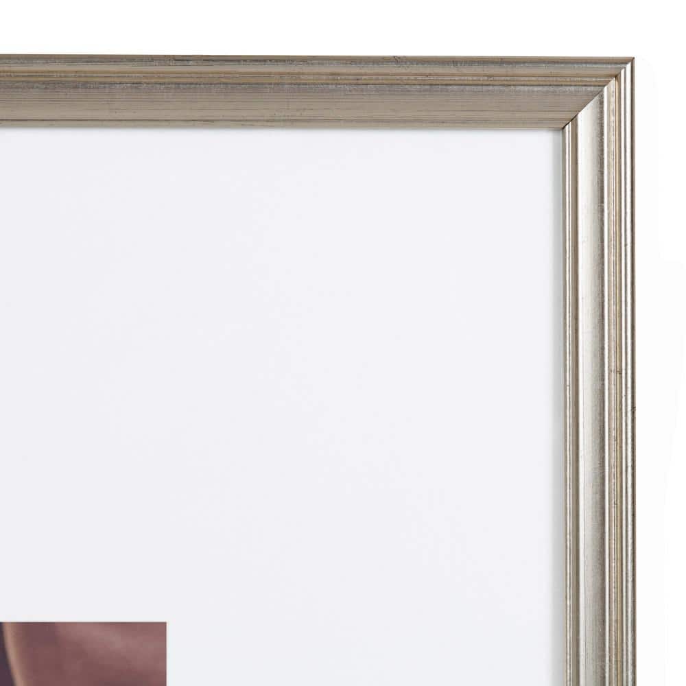 Elegant Silver Wall Picture Frame Set, 16" x 20" Matted to 8" x 10"