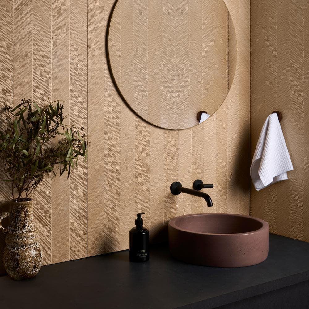 Hazelnut Brown Large Format Matte Ceramic Wall Tile