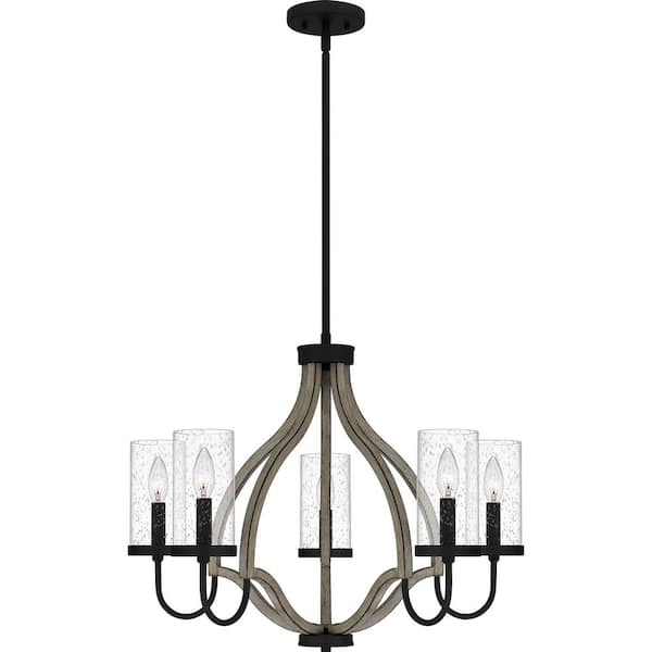Quoizel Cornelia 5-Light Matte Black Chandelier