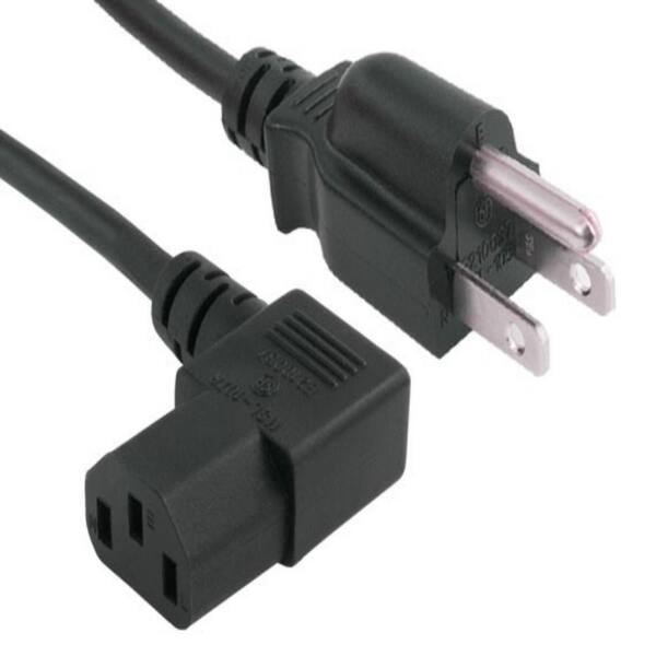 Cable Leader 2Ft Universal Ac Power Cord Nema 5-15P To...