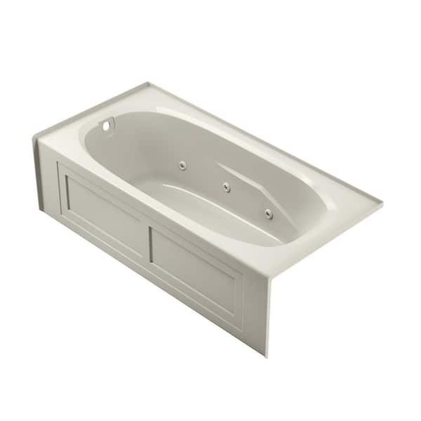 JACUZZI SIGNATURE 72 in. x 36 in. Whirlpool Bathtub with Left Drain in Oyster with Heater