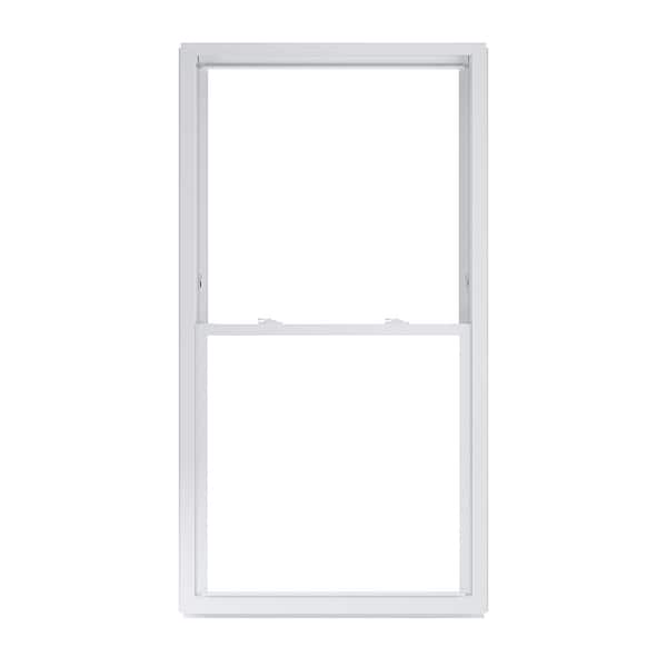 American Craftsman 35.75 in. x 73.25 in. 50 Series White Double Hung Low-E Argon Glass Vinyl Replacement Window, Screen Incl