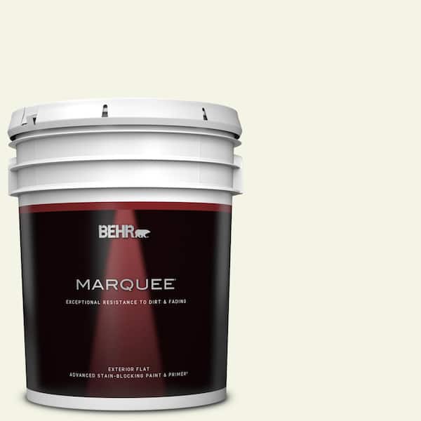 BEHR MARQUEE 5 gal. #PPL-57 White Smoke Flat Exterior Paint & Primer