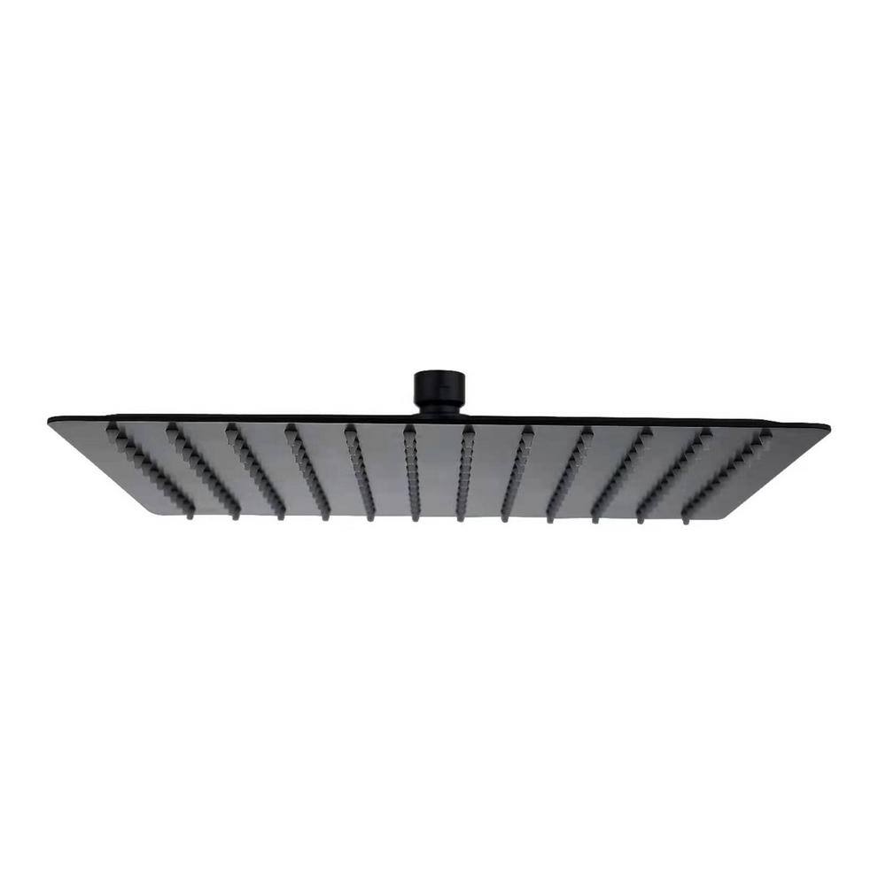 Modern 1-Spray Patterns 12 in. Single Ceiling Mount Fixed Shower Head in St
