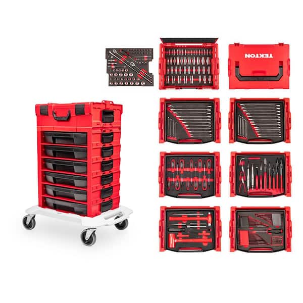 248-Piece Tool Set in Modular Stacking Tool Cart (6-Drawer)