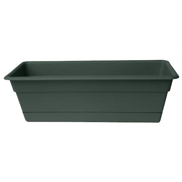 Bloem 7.5 in. x 30 in. Dura Cotta Window Box in Midsummer Night