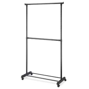 Black Metal Clothes Rack 70 in. W x 36.50 in. H