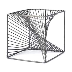 Rochon Gray Metal Cube Decorative Object