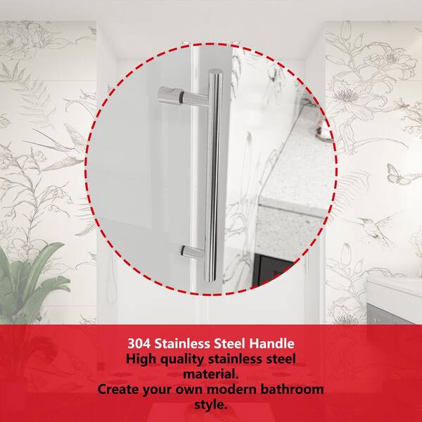shinshin room❤️　1207 YINVANI 48 in. W x 76 in. H Single Sliding Frameless Soft