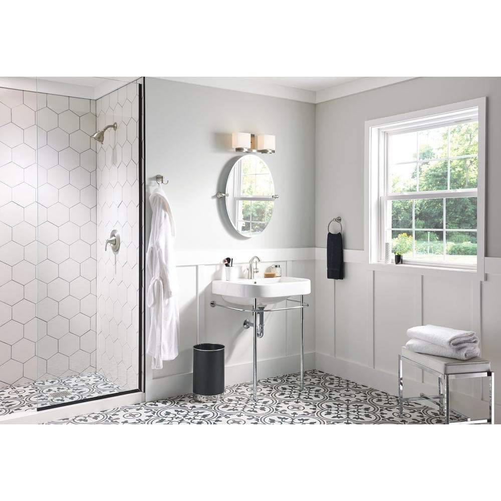 Sarona Rustic Farmhouse Single-Handle Nickel Bathroom Faucet