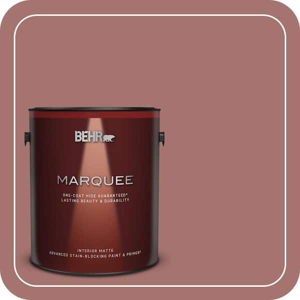 BEHR MARQUEE 1 gal. #MQ1-17 Autumn Russet One-Coat Hide Matte Interior Paint & Primer
