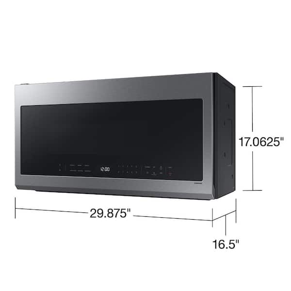 Samsung - Over-the-Range Microwave 2.1 cu. ft. with Wi-Fi in Fingerprint Resistant Stainless Steel