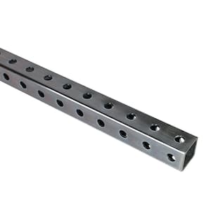 1 in. x 3 ft. - 14 Gauge Zinc Plated Perforated Steel Square Tube