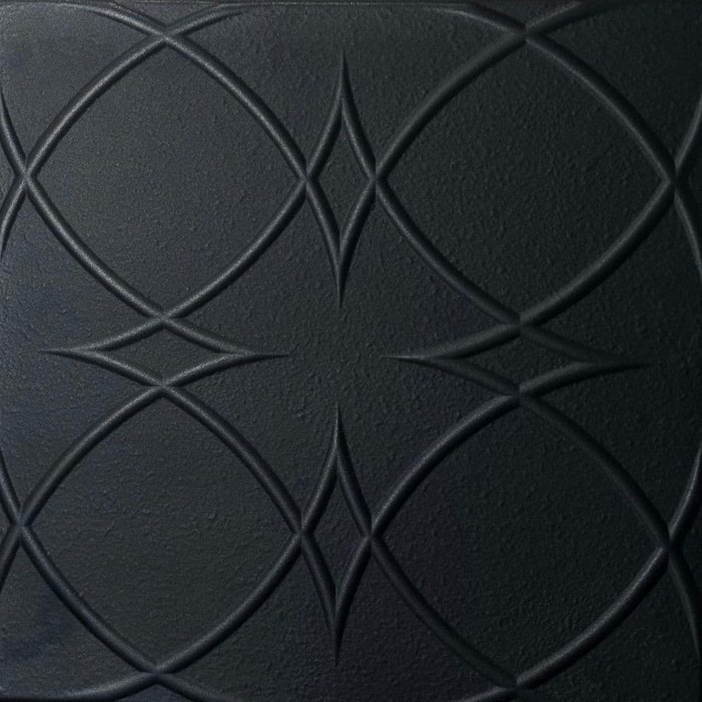 Circles and Stars Black Matte 1.6 ft. x 1.6 ft. Decorative Foam Glue Up Ceiling Tile (384 sq. ft. / case) price history on PriceWatchPro