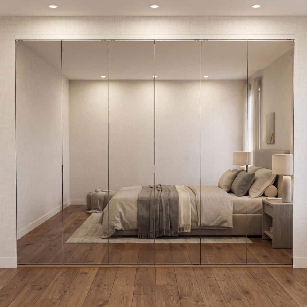 Impact Plus 78 in. x 84 in. Polished Edge Mirror Solid Core MDF