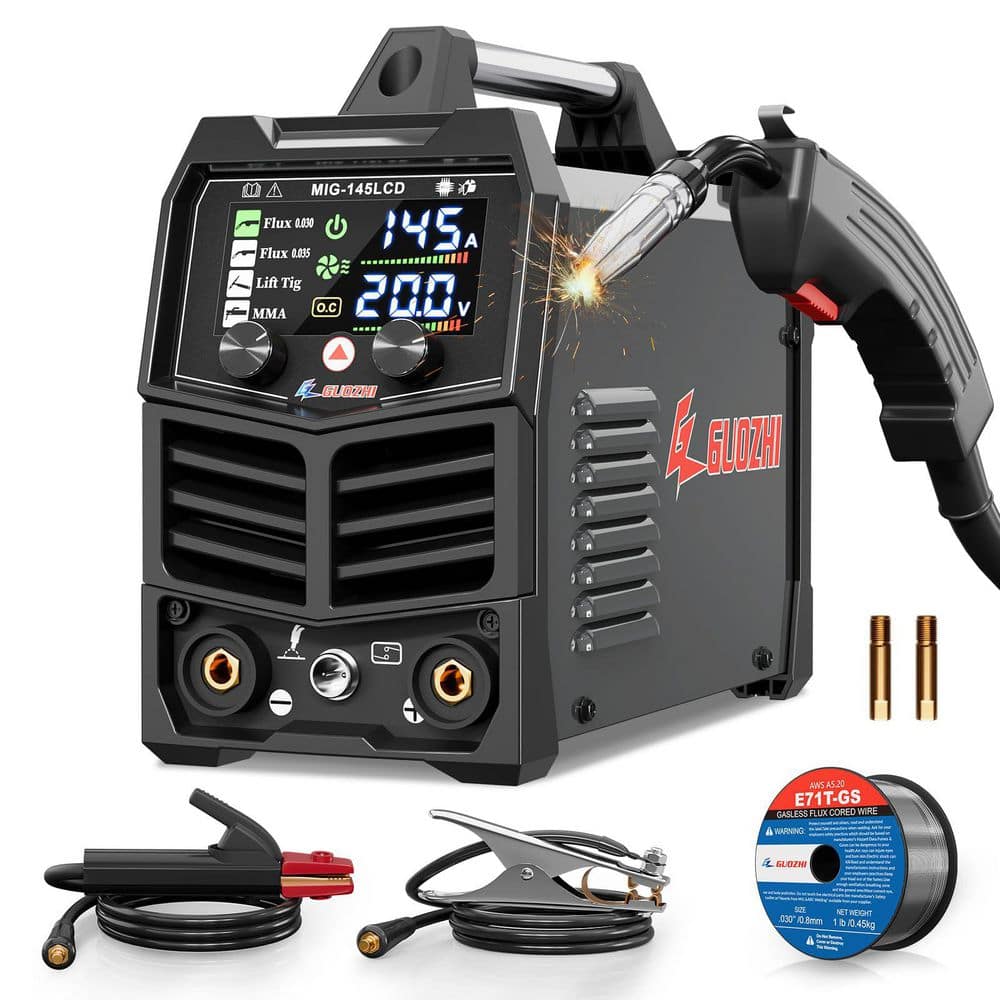 MYWISH 3-in-1 145 Amp 110 Volts Electric (AC) Multi-Process MIG Welder with LCD Screen (SF-MWE0030)