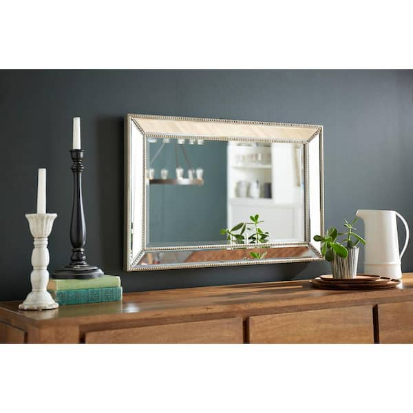 Deco Mirror 20 in. W x 32 in. H Framed Rectangular Beveled Edge