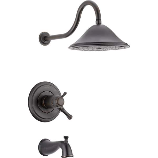Delta Cassidy TempAssure 17T Series 1-Handle Tub and Shower Faucet Trim Kit Only in Venetian Bronze (Valve Not Included)