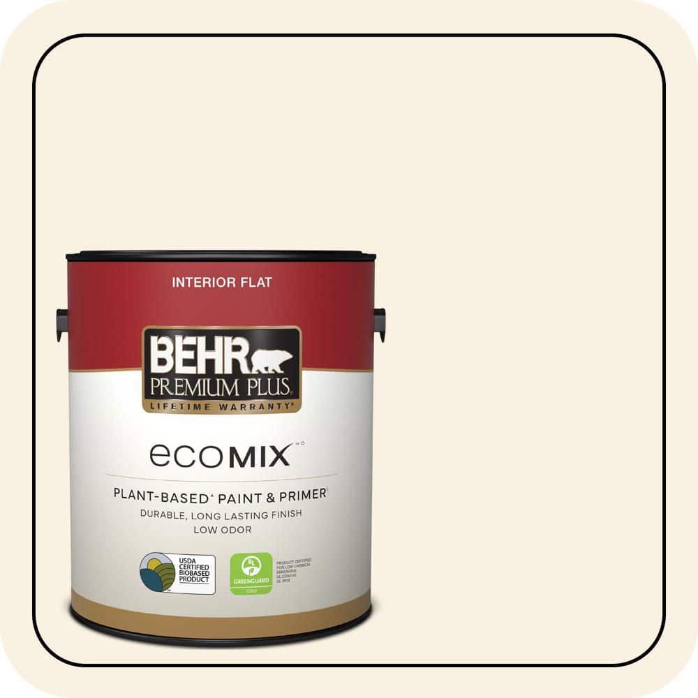 1 gal. #W-F-100 Belgian Cream Flat EcoMix Plant-Based Interior Paint & Primer price history on PriceWatchPro