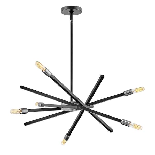 Archer 6-Light Satin Black Sputnik Chandelier