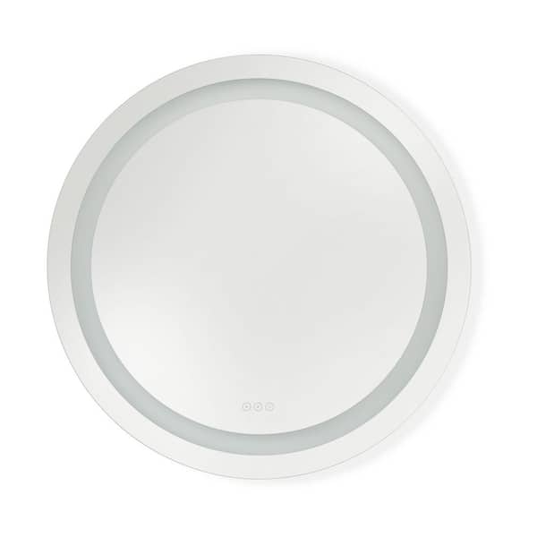 Mera 36 in. x 36 in. Bright White Integrated LED Illuminated Dimmable Vanity Light Mirror