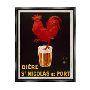 Vintage Beer Brewery Ad Design by Marcus Jules Floater Framed Animal Art Print 31 in. x 25 in.