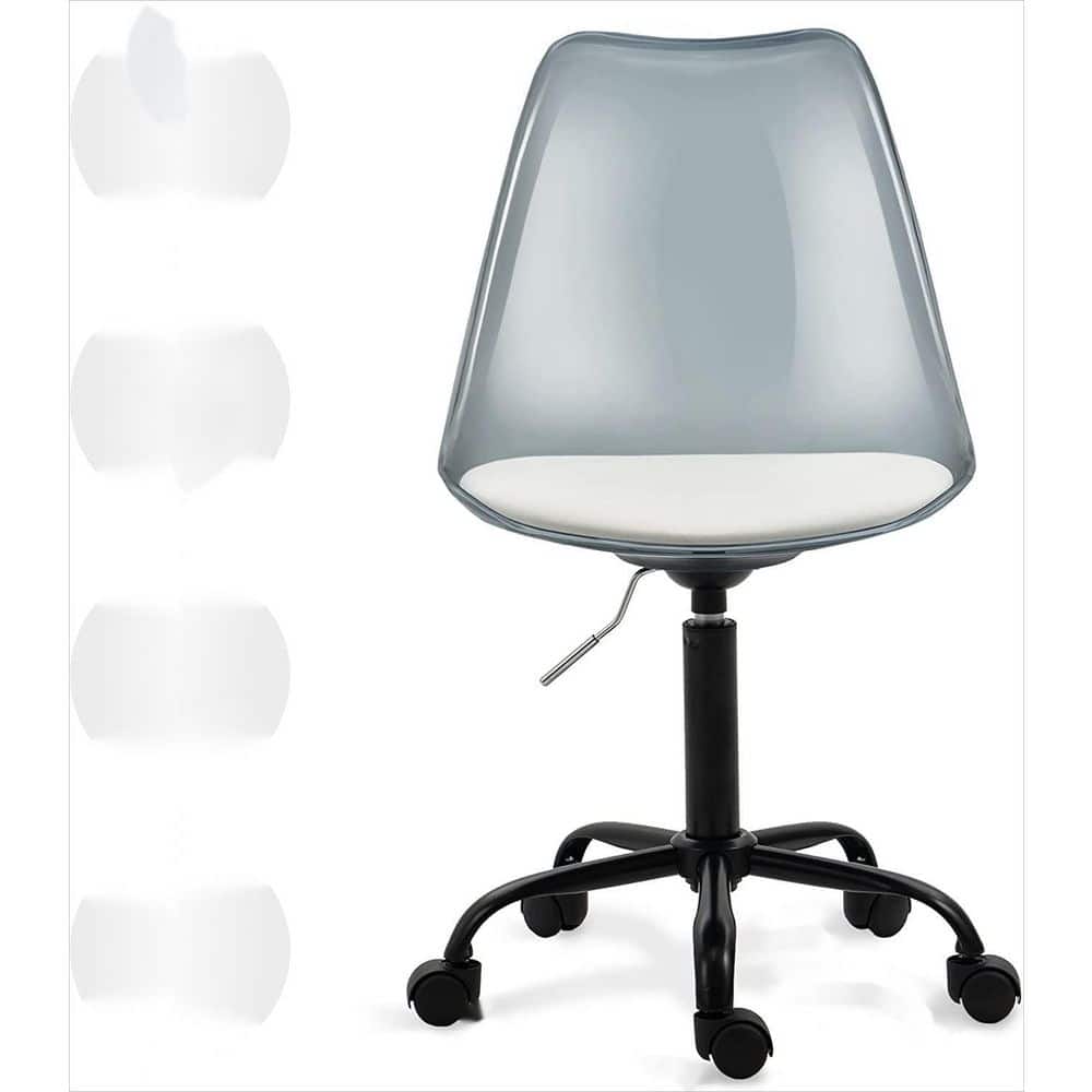 Amaturo Acrylic Adjustable Home Office Desk Chair Clear - Main Image