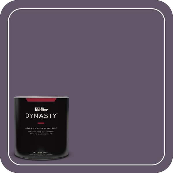 BEHR DYNASTY 1 qt. #PPU17-04 Darkest Grape One-Coat Hide Matte Interior Stain-Blocking Paint and Primer