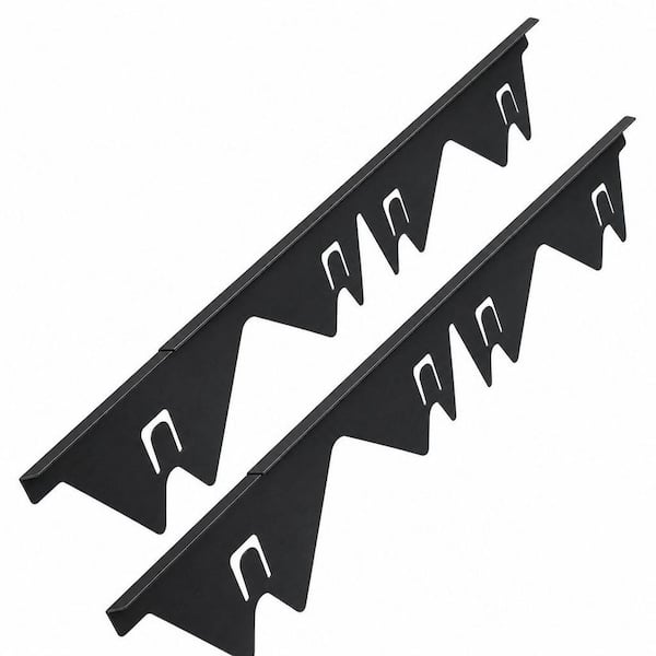 2 Pack Black Stainless Steel Stove Gap Covers, Stove Gap Filler for Kitchen Oven Counter Side Gap, Range Trim Kit