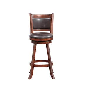 Rhea 29 in. Hazelnut Wood Frame Bar Stool