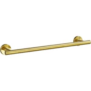 16 in. Wall Mounted, Towel Bar in Polished Chrome Brushed Gold