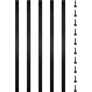 29.5 in. x 1 in. Deck Balusters Staircase Baluster Aluminum Alloy Deck Rail Metal Spindles for Outdoor (16-Pack)