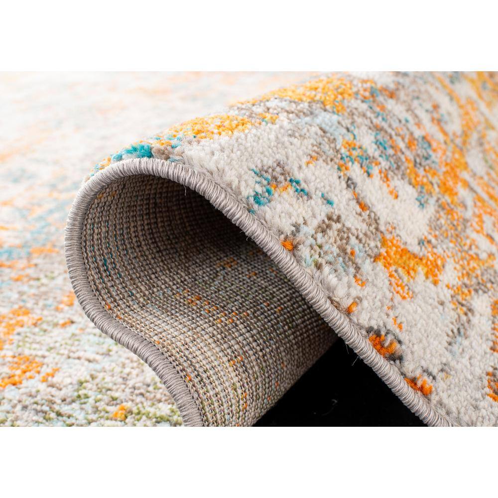 Chic Metro-Mod Grey and Pink Hand-Knotted 8' x 10' Area Rug