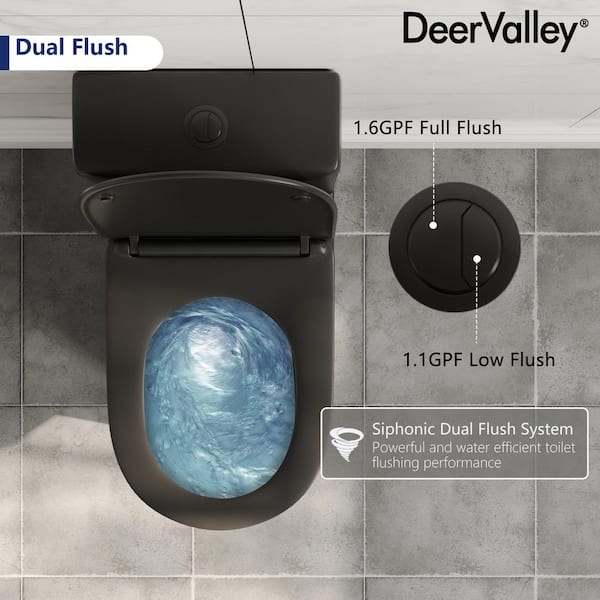 イブル リバティ DEERVALLEY Liberty 12 in. Rough In 1-Piece 1.1/1.6 GPF Dual