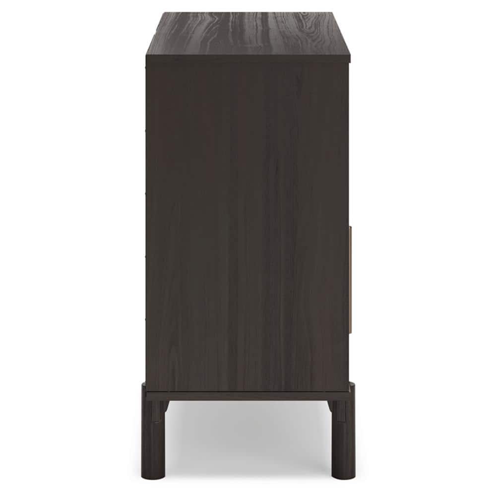 Brymont Dark Gray Wood Accent Cabinet with Goldtone Handles