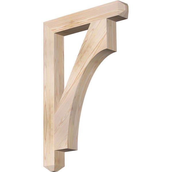Ekena Millwork 3.5 in. x 36 in. x 24 in. Douglas Fir Westlake Craftsman Smooth Bracket