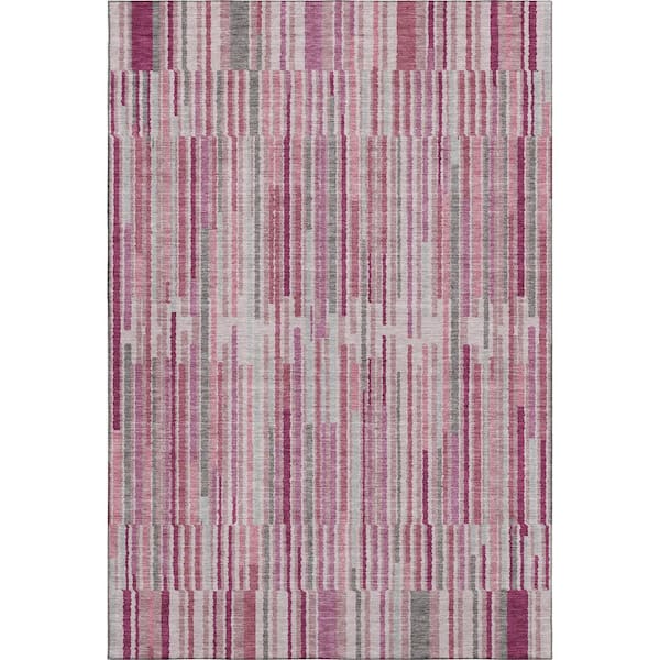 Mayfield Premium Machine Washable Abstract AMF2102 Blush 10 ft. x 14 ft. Area Rug