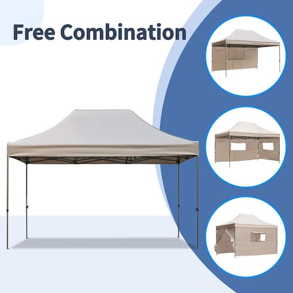 Costway 10 ft. x 10 ft. Pink Patio Outdoor Instant Pop-up