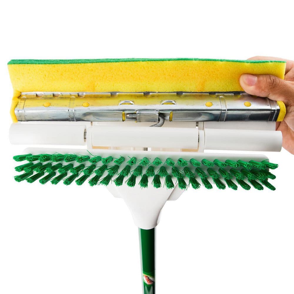 Libman Green and White Nitty Gritty Roller Mop with Scrub Brush