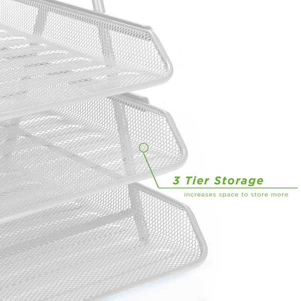 Mind Reader Network Collection 5 Tier Vertical File Storage Basket