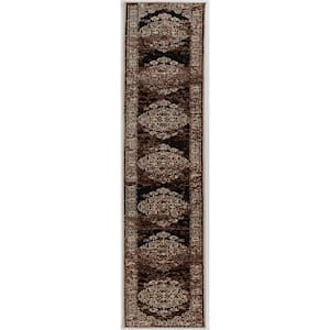 Crop Nain 2 ft. x 10 ft. Beige and Brown Area Rug