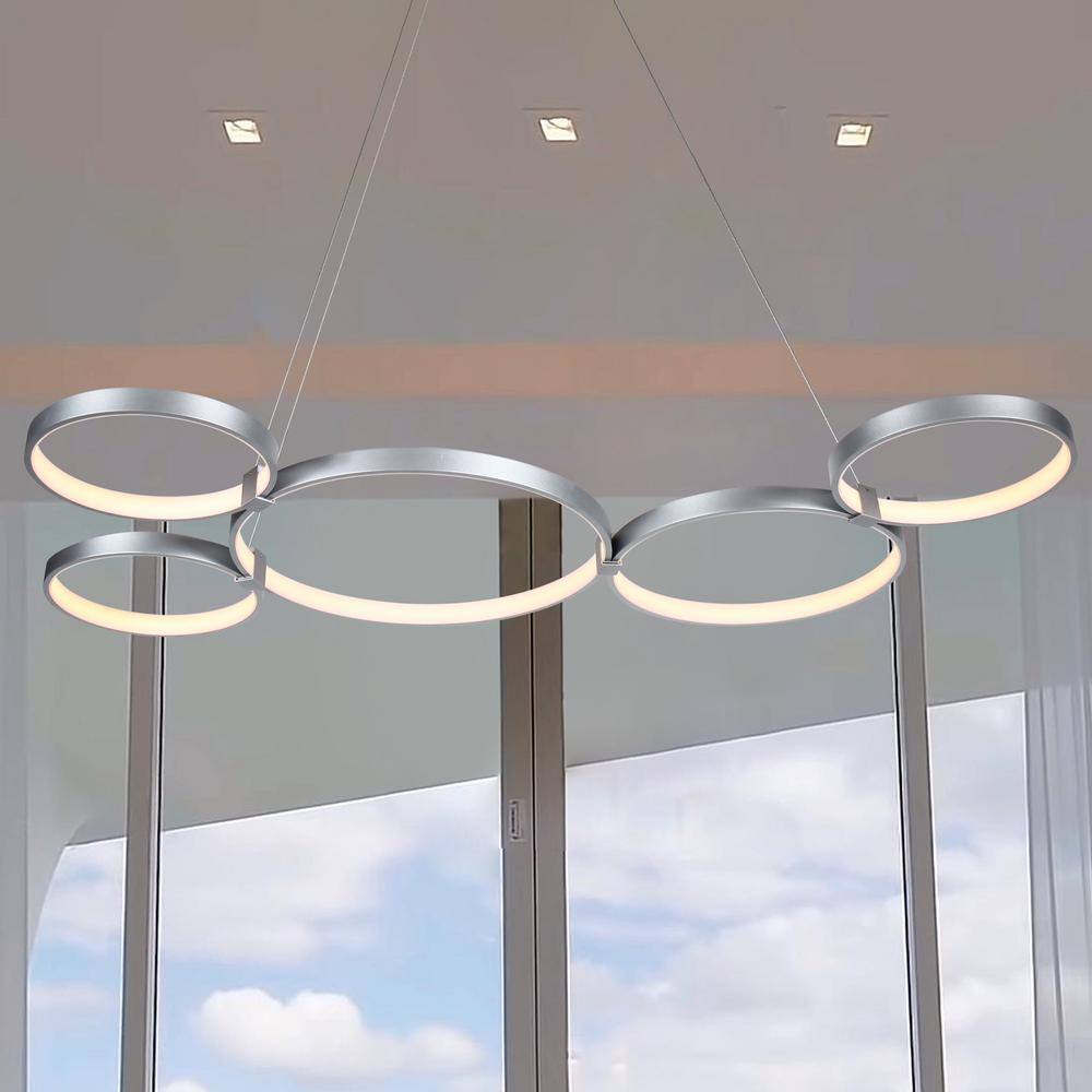 Crystal Candle 50" x 120" Modern Chandelier