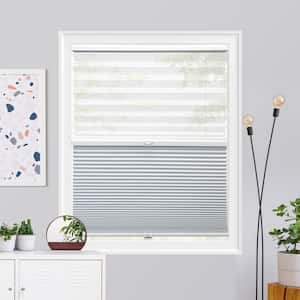 Cut-to-Size Montana Snowfall Cordless Day 'N Night Privacy Blackout Polyester Cellular Shades 20 in. W x 48 in. L